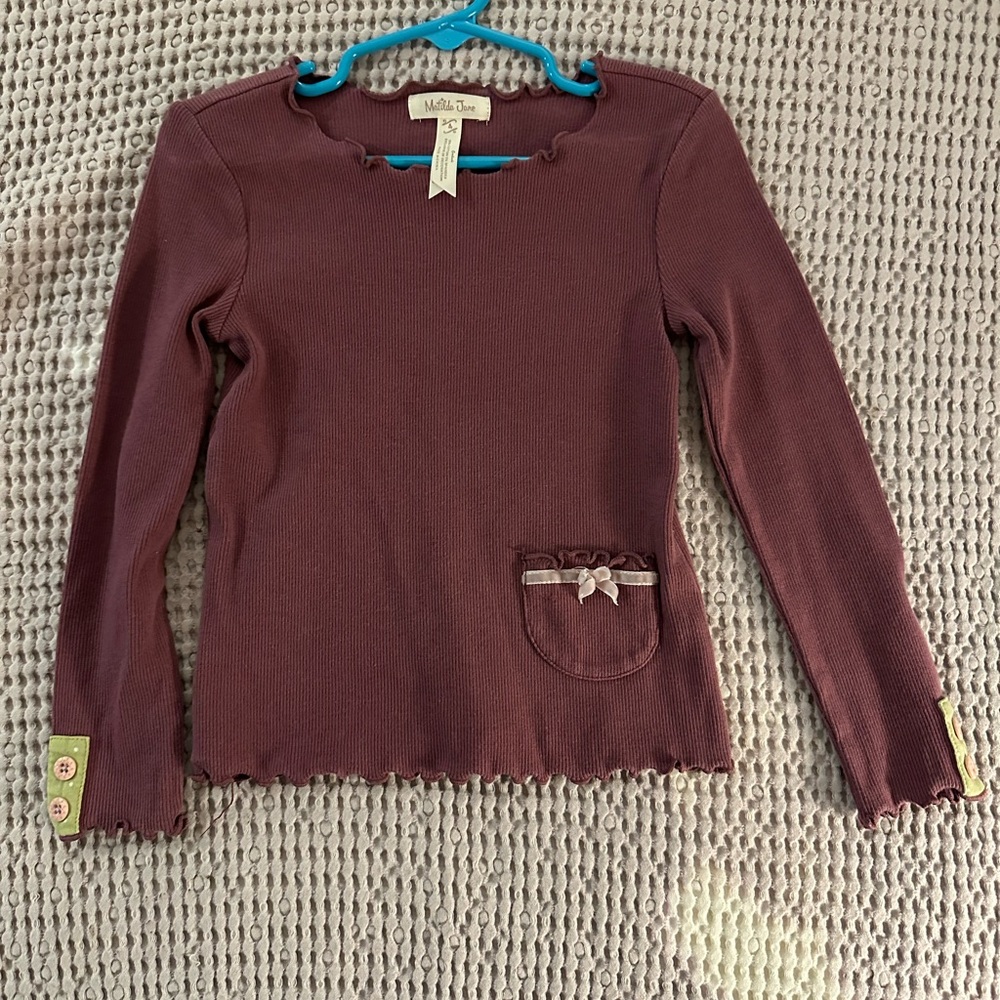 Matilda Jane lettuce edge top. Size 4